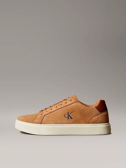 Calvin Klein Calvin Klein Erkek Düşük Bilekli Rahat Taban Ck Logolu Süet Kahverengi Sneaker YM0YM01434-0GG