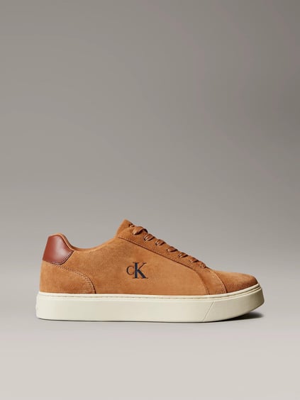 Calvin Klein Calvin Klein Erkek Düşük Bilekli Rahat Taban Ck Logolu Süet Kahverengi Sneaker YM0YM01434-0GG
