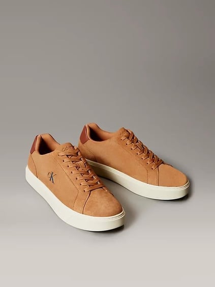 Calvin Klein Calvin Klein Erkek Düşük Bilekli Rahat Taban Ck Logolu Süet Kahverengi Sneaker YM0YM01434-0GG