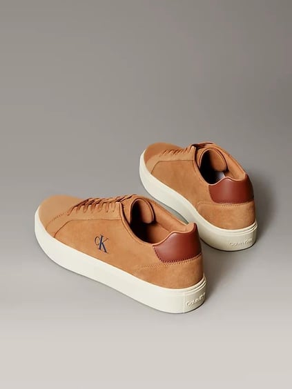 Calvin Klein Calvin Klein Erkek Düşük Bilekli Rahat Taban Ck Logolu Süet Kahverengi Sneaker YM0YM01434-0GG