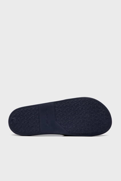 Calvin Klein Calvin Klein Erkek Düz Taban Logo Baskılı Rahat Spor Stil Lacivert Terlik HM0HM00455-DW4