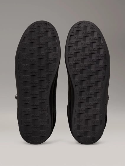 CALVIN KLEIN Calvin Kleın Erkek Fermuar Detaylı Düz Rahat Taban %100 Deri Siyah Sneaker YM0YM01254-0GJ