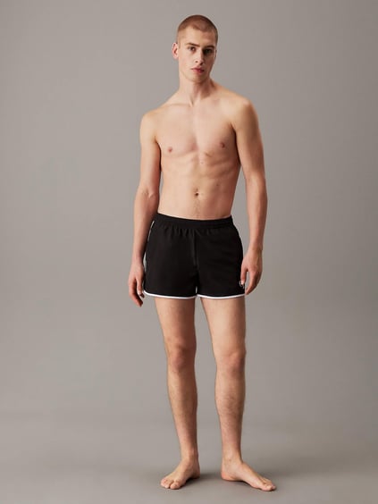 Calvin Klein Calvin Klein Erkek File Astarlı Elastik Bel Bantlı Yan Cepli Hızlı Kuruyan Siyah Mayo KM0KM01119-BEH