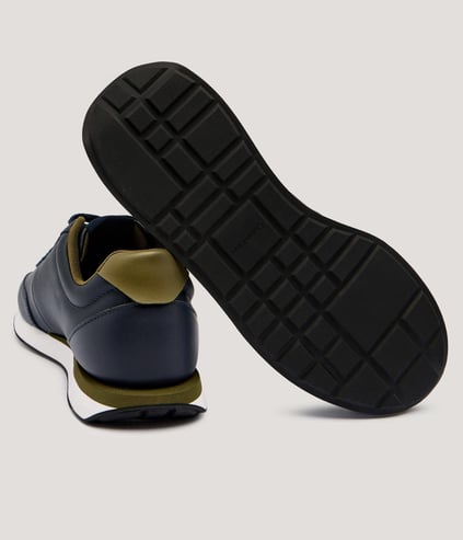 Calvin Klein Calvin Klein Erkek Kalın Rahat Taban Bağcıklı Deri Lacivert Sneaker YM0YM01355-0ZT