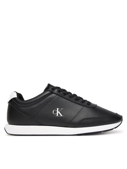 Calvin Klein Calvin Klein Erkek Kalın Rahat Taban Bağcıklı Deri Siyah Sneaker YM0YM01355-0GM