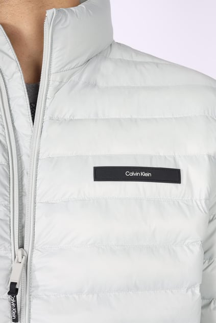 CALVIN KLEIN Calvin Kleın Erkek Kapitone Kumaşlı Fermuar Kapamalı Gri Ceket K10K113474-PEB