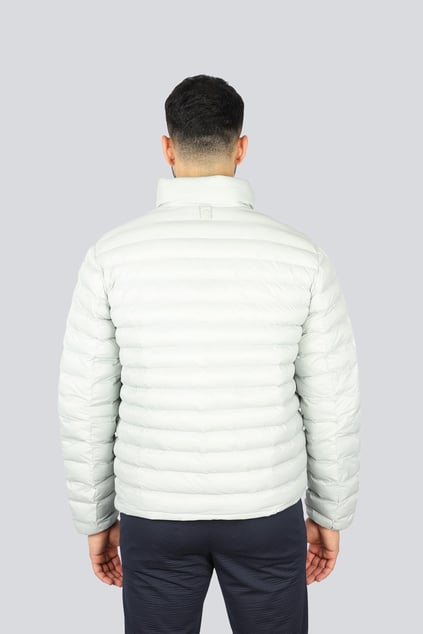 CALVIN KLEIN Calvin Kleın Erkek Kapitone Kumaşlı Fermuar Kapamalı Gri Ceket K10K113474-PEB