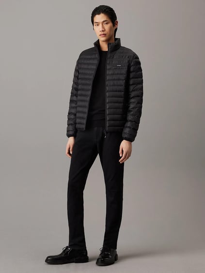 Calvin Klein Calvin Kleın Erkek Kapitone Kumaşlı Fermuar Kapamalı Siyah Ceket K10K113474-BEH