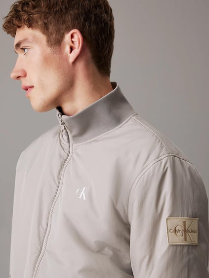 Calvin Klein Calvin Kleın Erkek Kapşonlu Yaka Fermuarlı Uzun Kollu Gri Ceket J30J325592-PB3