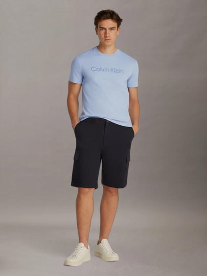 Calvin Klein Calvin Klein Erkek Kısa Kollu Pamuklu Bisiklet Yaka Calvin Klein Yazı Detaylı Lacivert T-Shirt K10K114169-DWE