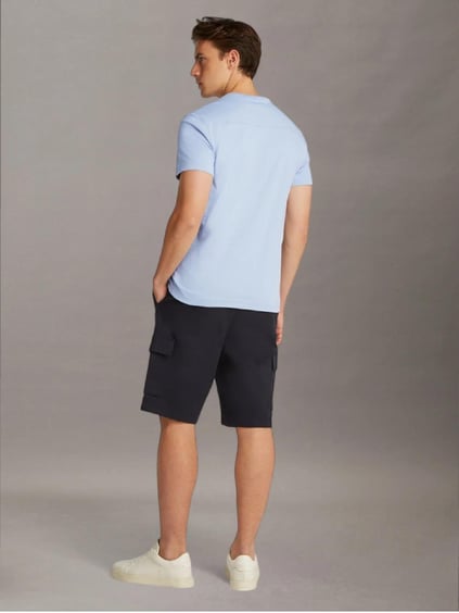 Calvin Klein Calvin Klein Erkek Kısa Kollu Pamuklu Bisiklet Yaka Calvin Klein Yazı Detaylı Lacivert T-Shirt K10K114169-DWE