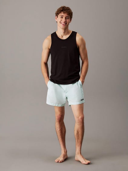Calvin Klein Calvin Klein Erkek Kolsuz Dar Yuvarlak Yaka Pamuklu Siyah Atlet KM0KM01139-BEH
