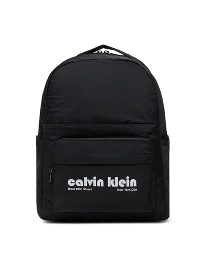 Calvin Klein Calvin Klein Erkek Logo Baskılı Fermuarlı Ön Bölmeli Geniş İç Hacimli Siyah Sırt Çantası LV04G3162G-UB1