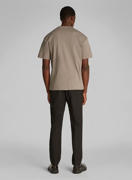 Calvin Klein Calvin Klein Erkek Logolu Kısa Kollu Pamuklu Vizon T-Shirt K10K112487-PB8