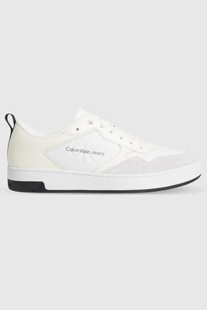 Calvin Klein Calvin Kleın Erkek Logolu Bağcıklı Deri Bej Ayakkabı YM0YM00574-0F6