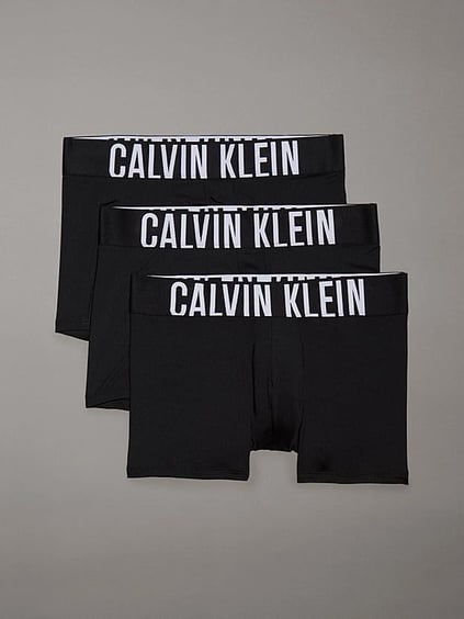 Calvin Klein Calvin Klein Erkek Logolu Beli Lastikli Yüksek Bel Pamuklu Siyah Boxer 000NB3775A-VVN