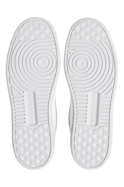 Calvin Klein Calvin Kleın Erkek Marka Logolu Bağcıklı Kaydırmaz Tabanlı Günlük Beyaz Ayakkabı YM0YM00890-01V