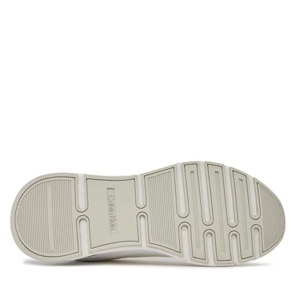 Calvin Klein Calvin Kleın Erkek Marka Logolu Bağcıklı Kaydırmaz Tabanlı Günlük Beyaz Sneaker HM0HM01283-0K4