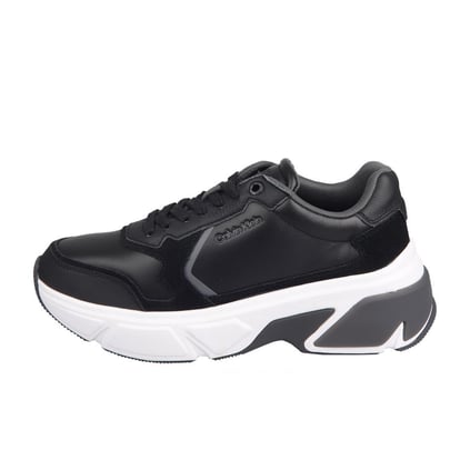 Calvin Klein Calvin Kleın Erkek Marka Logolu Bağcıklı Kaydırmaz Tabanlı Günlük Siyah Sneaker HM0HM01294-BEH