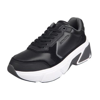 Calvin Klein Calvin Kleın Erkek Marka Logolu Bağcıklı Kaydırmaz Tabanlı Günlük Siyah Sneaker HM0HM01294-BEH