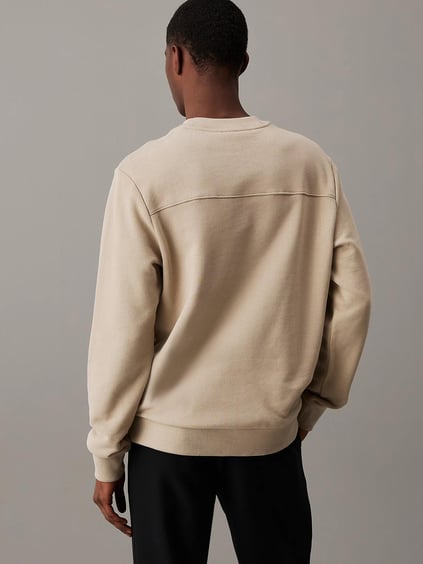 Calvin Klein Calvin Kleın Erkek Marka Logolu Uzun Kollu Rahat Gri Sweatshirt K10K113566-PKR