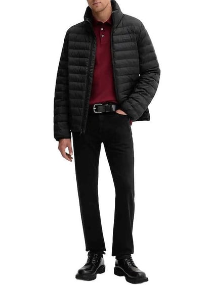 Calvin Klein Calvin Klein Erkek Normal Kalıp Kapitone Desenli Isı Yalıtımlı Su Geçirmez Dik Yaka Siyah Ceket LV04LC506G-UB1