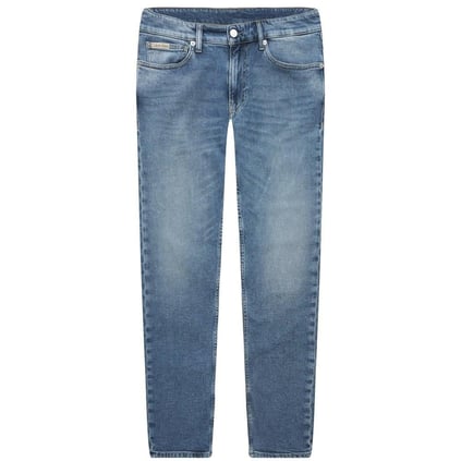 CALVIN KLEIN Calvin Kleın Erkek Normal Bel Slim Fit Dar Kesim Dar Paça Mavi Jeans J30J326523-1AA
