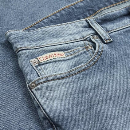 CALVIN KLEIN Calvin Kleın Erkek Normal Bel Slim Fit Dar Kesim Dar Paça Mavi Jeans J30J326523-1AA