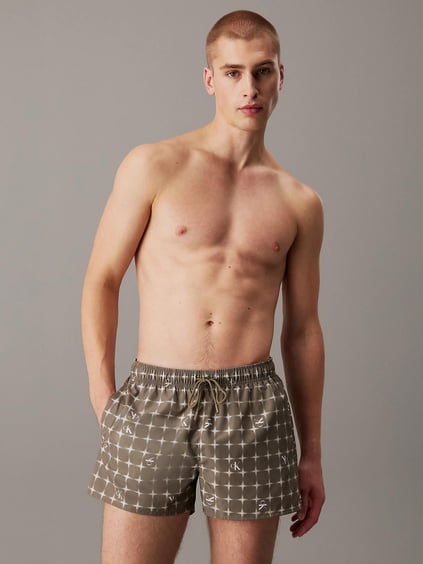 Calvin Klein Calvin Klein Erkek Normal Bel Kısa CK Yazılı Cepli Astarlı Yeşil Şort KM0KM01172-0H8