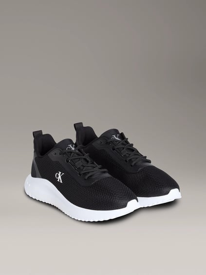 Calvin Klein Calvin Klein Erkek Orta Kalın Fileli Kumaş Yuvarlak Burun Rahat Taban Siyah Sneaker YM0YM01285-0GM