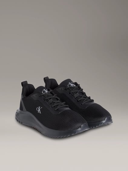 Calvin Klein Calvin Klein Erkek Orta Kalın Fileli Kumaş Yuvarlak Burun Rahat Taban Siyah Sneaker YM0YM01285-0GJ