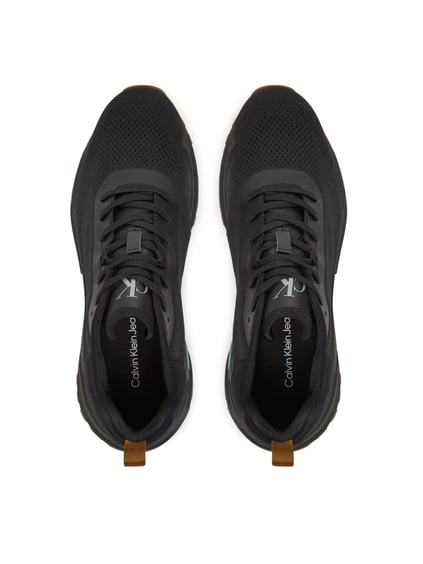 Calvin Klein Calvin Klein Erkek Orta Kalın Fileli Kumaş Yuvarlak Burun Rahat Taban Siyah Sneaker YM0YM01284-01O