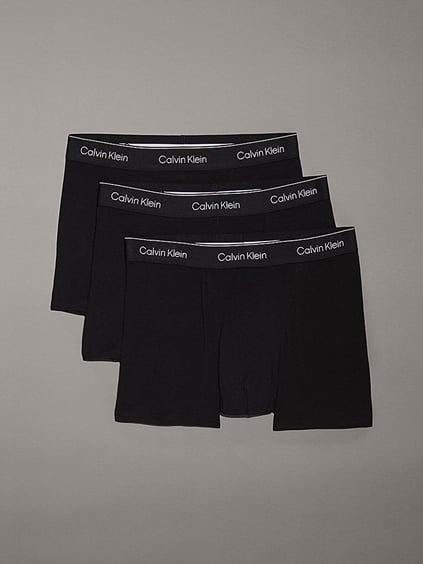 Calvin Klein Calvin Klein Erkek Pamuklu Normal Kalıp Logolu Elastik Bel Bantlı 3'lü Siyah Boxer LV00NB4286-TM6