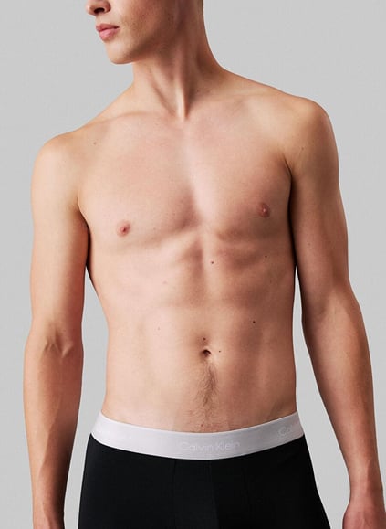 Calvin Klein Calvin Klein Erkek Pamuklu Slim Fit Beli Elastik Bantlı Pamuklu 3'lü Siyah Boxer LV00NB4389-VQO