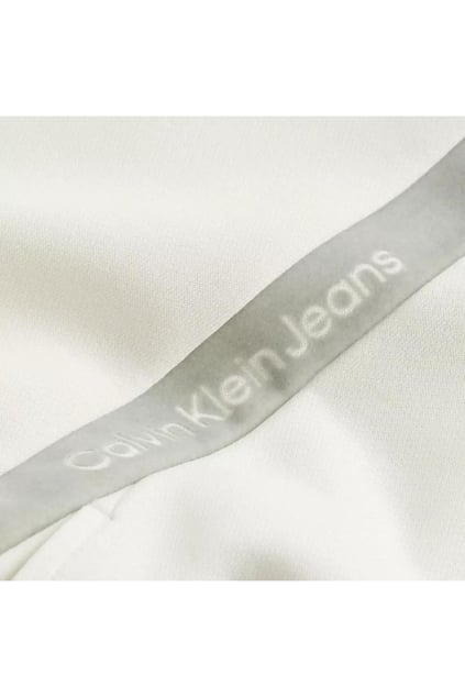 Calvin Klein Calvin Kleın Erkek Pamuklu Logolu Lastikli Normal Bel Beyaz Spor Eşofman Altı J30J325659-YBI