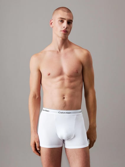 Calvin Klein Calvin Klein Erkek Pamuklu Normal Kalıp Logolu Elastik Bel Bantlı 3'lü Beyaz Boxer LV00NB4286-100
