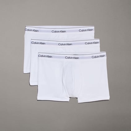 Calvin Klein Calvin Klein Erkek Pamuklu Slim Fit Beli Elastik Bantlı 3'lü Beyaz Boxer LV00NB4392-100