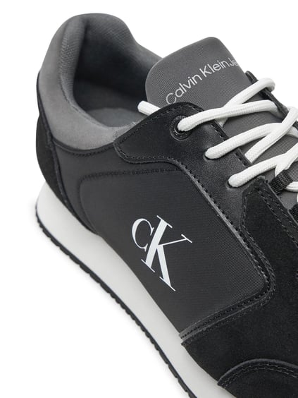Calvin Klein Calvin Kleın Erkek Rahat Yüksek Taban Renk Geçişli Süet Detaylı Deri Siyah Sneaker YM0YM01152-0GP