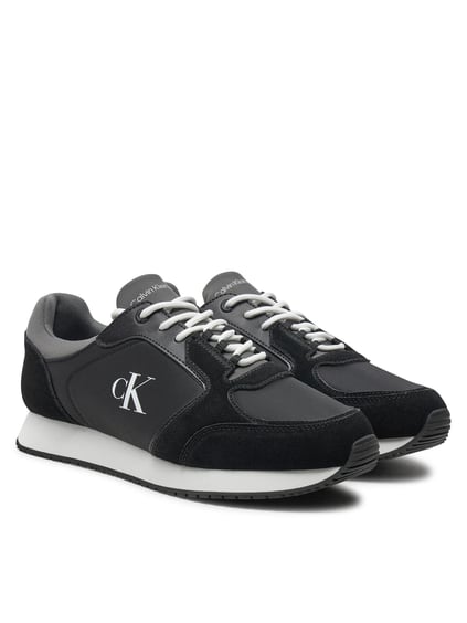 Calvin Klein Calvin Kleın Erkek Rahat Yüksek Taban Renk Geçişli Süet Detaylı Deri Siyah Sneaker YM0YM01152-0GP