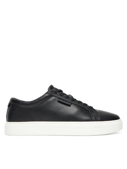 Calvin Klein Calvin Klein Erkek Rahat Düz Taban Düşük Bilekli Nefes Alabilir Dış Yüzey Tasarımlı Siyah Sneaker HM0HM01870-0GM