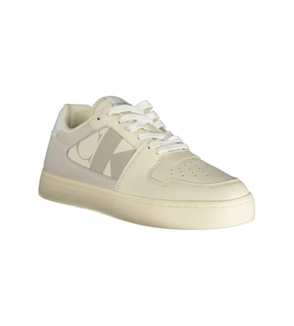 CALVIN KLEIN Calvin Kleın Erkek Rahat Taban Nefes Alabilir Üst Yüzey Düşük Bilekli Bej Sneaker YM0YM01160-0GA