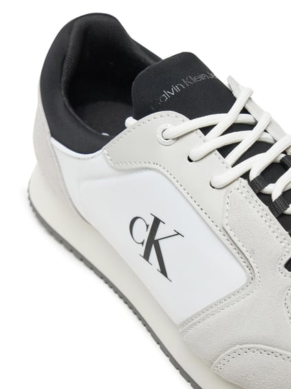 Calvin Klein Calvin Kleın Erkek Rahat Yüksek Taban Renk Geçişli Süet Detaylı Deri Beyaz Sneaker YM0YM01152-0LF