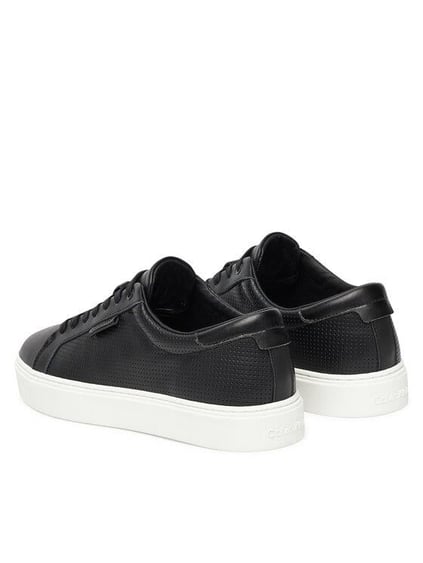 Calvin Klein Calvin Klein Erkek Rahat Düz Taban Düşük Bilekli Nefes Alabilir Dış Yüzey Tasarımlı Siyah Sneaker HM0HM01870-0GM