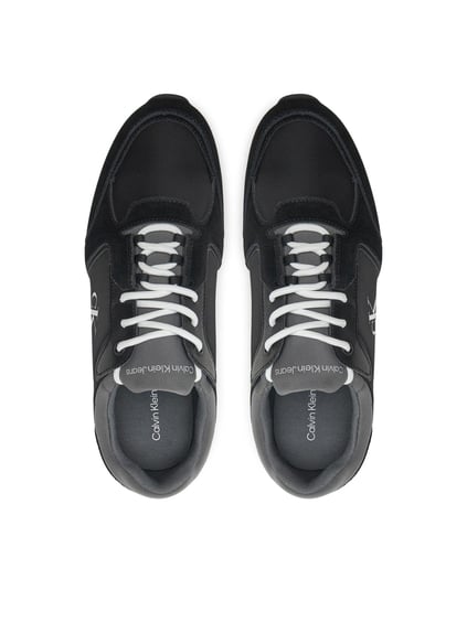 Calvin Klein Calvin Kleın Erkek Rahat Yüksek Taban Renk Geçişli Süet Detaylı Deri Siyah Sneaker YM0YM01152-0GP