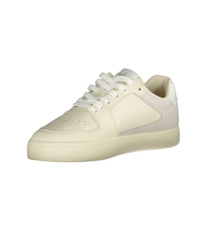 CALVIN KLEIN Calvin Kleın Erkek Rahat Taban Nefes Alabilir Üst Yüzey Düşük Bilekli Bej Sneaker YM0YM01160-0GA