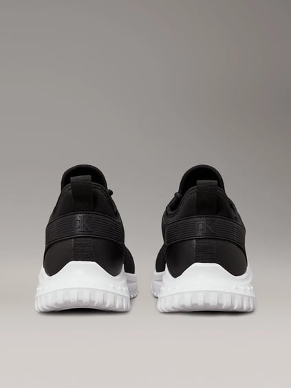 CALVIN KLEIN Calvin Kleın Erkek Rahat Yüksek Taban Kumaş Detaylı Deri Siyah Sneaker YM0YM01170-0GM