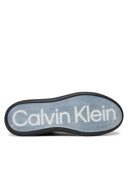 Calvin Klein Calvin Kleın Erkek Rahat Düz Taban Pürüzsüz Üst Yüzey Deri Siyah Sneaker HM0HM01659-0GJ