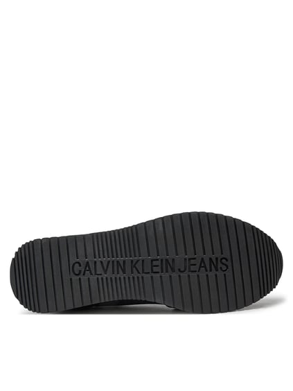 Calvin Klein Calvin Kleın Erkek Rahat Yüksek Taban Renk Geçişli Süet Detaylı Deri Siyah Sneaker YM0YM01152-0GP