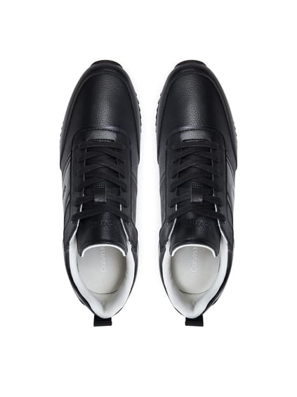 Calvin Klein Calvin Kleın Erkek Rahat Kaydırmaz Taban Deri Siyah Sneaker HM0HM01654-0GJ