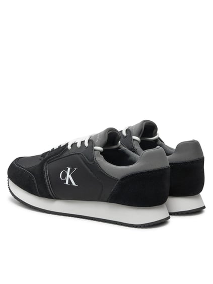 Calvin Klein Calvin Kleın Erkek Rahat Yüksek Taban Renk Geçişli Süet Detaylı Deri Siyah Sneaker YM0YM01152-0GP